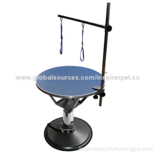 Hydraulic dog grooming table, hydraulic lift, adjustable height
